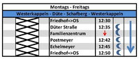 Fahrplan Bürgerbus: WK-Düte-Schafberg-WK