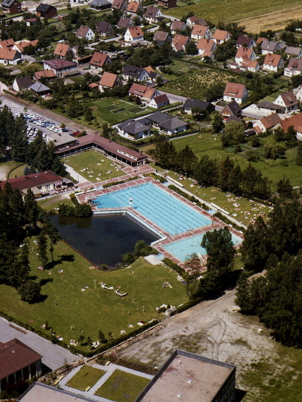 Freibad Bullerteich Luftbild 1972